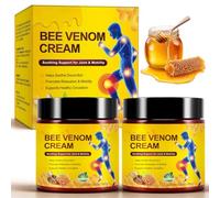 Lot de 2 crèmes de massage au poison d'abeille, 120 g | Crème de venin d'abeille pour articulations, soutien apaisant pour les articulations et la mobilité, pour apaiser l'inconfort
