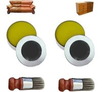 Lot de 2 crèmes de réparation pour cuir, baume pour meubles, crème de réparation pour cuir avec brosse gratuite, nettoyants de protection pour tissus d'ameublement de maison