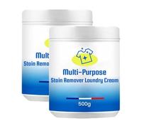 Lot de 2 crèmes détachantes multi-usages pour vêtements de chemise blanche - Nettoyant multifonction et détachant pour linge - Crème nettoyante rapide pour taches tenaces