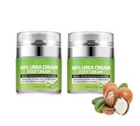 Lot de 2 crèmes d'urée à 60 % avec 2 % d'acide salicylique, crème hydratante maximale pour les pieds et les mains pour peaux sèches, craquelées, anti-callosités non parfumées, exfoliant pour peaux