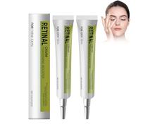 Lot de 2 crèmes lissantes pour les yeux Retinol Line - Crème anti-âge efficace pour les yeux - Rétinol Boost - Contre les signes du vieillissement cutané dans la zone des yeux - Anti-rides et