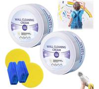 Lot de 2 crèmes nettoyantes et revitalisantes multi-usages pour murs - 150 g - Crème de nettoyage puissante pour mur - Détachant d'encre pour stylo - Nettoyant tout usage
