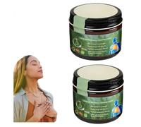 Lot de 2 crèmes nettoyantes transparentes pour poumons et respiratoires, crème nettoyante professionnelle à base de plantes pour favoriser la circulation pulmonaire, améliorer la capacité pulmonaire