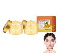 Lot de 2 crèmes pour le visage au curcuma, crème au curcuma pour les taches brunes, traitement hyperpigmentaire pour le corps, apaisant et hydratant, ton uniforme
