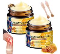 Lot de 2 crèmes venom au venin d'abeille, crème pour les articulations, crème naturelle pour le dos, la nuque, les genoux, la nutrition profonde apaisante, douce et douce