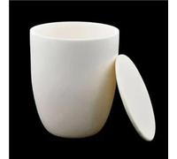 Lot de 2 creusets en alumine de qualité laboratoire en forme d'arc avec couvercle, for la fusion et l'isolation (5-200 ml)(Model5)