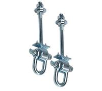 Lot de 2 Crochet de balançoire Safety, avec d de fermeture, M12 x 140 mm, épaisseur pour bois bis. env. 120 mm
