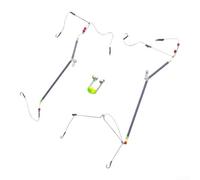 Lot de 2 crochets à explosion avec pivot à 360° et fil d'équilibre en acier | Corps en ABS, crochets en acier au carbone, pivotant à 360°, fil d'équilibre en acier, comprend des cages à appâts et un
