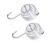 Lot de 2 crochets à ventouse polyvalents avec clip pour la maison, la salle de bain, la fenêtre, les designs transparents, crochets adhésifs solides