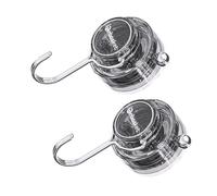 Lot de 2 crochets à ventouse polyvalents avec clip pour la maison, la salle de bain, la fenêtre, les designs transparents, crochets adhésifs solides