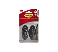 Command Crochet Moyen Gris Anthracite, 2 Crochets 4 Languettes Moyennes, 1,3 kg