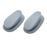 Fackelmann 686269 Lot de 2 Crochets Muraux Adhésifs en Plastique, Gris, 4 cm - Pour Torchon de Cuisine