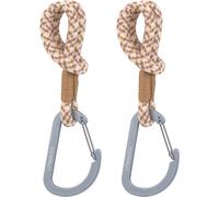 Lot de 2 crochets attaches poussettes camel vanille
