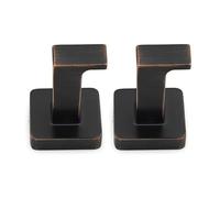 Lot de 2 crochets carrés en bronze anti-rotation pour peignoirs de spa, hôtel, rangement mural