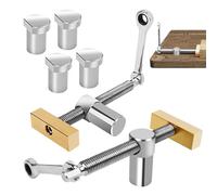 Lot de 2 crochets de banc pour le travail du bois - Pince de serrage rapide pour établi de table de 20 mm - Pince à fixation rapide - En acier inoxydable