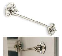 Lot de 2 crochets de cabine en acier inoxydable et verrou de verrouillage pour porte sécurisée et porte de porte, convient pour jardin, abri de jardin, garage, vitrine et porte de serre (20,3 cm)