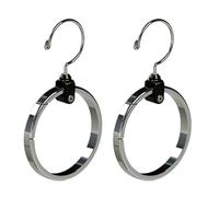 Lot de 2 crochets de ceinture pour penderie, porte-ceinture, anneaux rotatifs pour placard, sac, écharpe, cravate, écharpe, chapeau