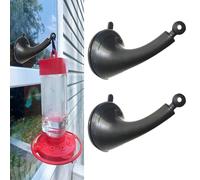 Lot de 2 crochets de fixation pour fenêtre, mangeoire à oiseaux, support de mangeoire à oiseaux auto-adhésives solides pour mangeoires à oiseaux, carillons et plantes