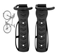 Lot de 2 crochets de fixation pour vélo, support robuste, crochets pour vélo, VTT, trottinette électrique, crochets revêtus de caoutchouc