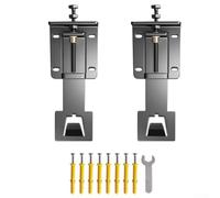 Lot de 2 crochets de levage pour hotte avec plaque de suspension réglable et supports de support épais fabriqués à partir d'acier laminé à froid pour une installation stable de cuisine (version