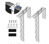 Lot de 2 crochets de montage réglables pour balcon pour panneaux solaires, crochets de support en acier inoxydable pour panneaux solaires sur balcons et toits plats, accessoires pour l'installation de