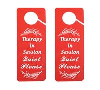 Lot de 2 crochets de porte « Therapy In Session Quiet Please Do Not Disturb » pour thérapie (Therapy In Session UK)