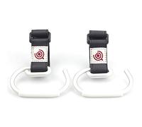 Lot de 2 crochets de poussette Dubens - Fixation polyvalente - Noir - Solide - Flexible - Universel