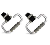 Lot de 2 crochets de poussette en aluminium argenté pour sac à langer, sac à provisions, fixation universelle