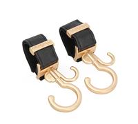 Lot de 2 crochets de poussette pour bébé sécurisés et rotatifs pour accrocher des sacs à main, des couches, des jouets