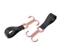 Lot de 2 crochets de poussette sécurisés et rotatifs pour accrocher les portefeuilles, les couches, les jouets