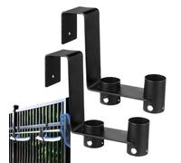 Lot de 2 crochets de rangement pour piscine - Construction haute performance - Résistant à la rouille - Ajustement universel - Montage facile - Pour skimmer de piscine, tuyau de vide, barre de