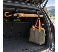 Lot de 2 crochets de rangement pour siège de voiture - Noir - Multifonctions - Pour sacs, parapluies, serviettes, cannes à pêche et coffre derrière les sièges de véhicule