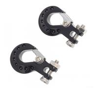 Lot de 2 crochets de remorquage en métal pour voitures télécommandées 1/10, améliorez votre performance Axial SCX10 avec des solutions de remorquage (noir)
