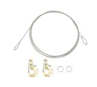 Lot de 2 crochets de remorquage pour voiture telecommandee SCX10 D90 D110 TF2 1/10, avec cable en acier, couleur or