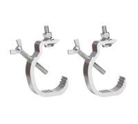 Lot de 2 crochets de serrage de 40 à 60 mm pour éclairage de scène, support de serrage en C, pince robuste en fonte d'aluminium, crochet de suspension pour lumières de scène
