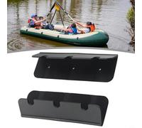 Lot de 2 crochets de siège de bateau en PVC compatibles avec les bateaux de pêche gonflables Rib Dinghy - Convient pour les bateaux avec patchs de retenue de siège (noir)
