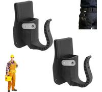 Lot de 2 crochets d'échafaudage pour ceinture à outils, support de lip de perceuse, 14 x 10 cm, extension multi-trous pour ceintures de travail, réparation de chantier, organisation d'outils