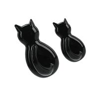 Lot de 2 crochets décoratifs en forme de chats pour cuisine, salle de bain, manteau, chapeau, organiseurs, outil de gestion de l'espace fonctionnel, crochets mignons en forme de chats