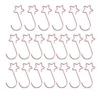 Lot de 2 crochets décoratifs en forme d'étoile en métal 5,1 cm (rouge) | Design en forme d'étoile, finition verte, assorti aux ornements rouges, blancs, violets, 5,1 cm de long, élégance festive