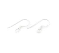 Lot de 2 crochets d'oreilles simples en argent 925 avec œillet 18 mm
