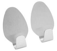 Lot de 2 crochets muraux adhésifs en inox Fackelmann Tecno Inox G