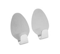 Lot de 2 crochets muraux adhésifs en inox Tecno