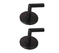 Lot de 2 crochets muraux en métal vintage en fer, support robuste pour panneaux de fenêtre, installation sans perçage, décoration d'intérieur élégante (noir)