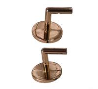 Lot de 2 crochets muraux en métal vintage en fer, support robuste pour panneaux de fenêtre, installation sans perçage, décoration d'intérieur élégante (or rose)