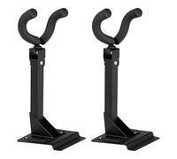 Lot de 2 crochets muraux noirs pour guitare - Texture fer - Pour instruments de musique et décoration de violon