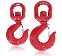 Lot de 2 crochets pivotants robustes de 3 tonnes, crochet de levage pivotant à 360 degrés avec loquet de sécurité, crochets de levage rotatifs de 2 993,7 kg, crochets universels pour chaînes de levage