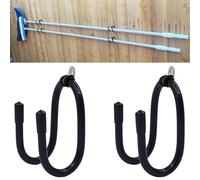 Lot de 2 crochets pour poteau de piscine, support d'outils de nettoyage de piscine et organisateur pour poteaux de piscine, écumoirs, râteaux à feuilles, filets, brosses, tuyau, utilisation pour