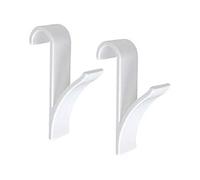 HobbyTech Lot de 2 crochets sèche serviette blanc en plastique