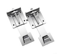 Lot de 2 crochets réglables en acier inoxydable avec accessoires, conçus pour une fixation sûre et un soutien stable des systèmes de ventilation de cuisine (L)