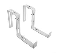 Lot de 2 crochets réglables en fer pour pot de fleurs sans perçage pour jardinières de fenêtre, comprend des vis en acier inoxydable pour un support stable des plantes